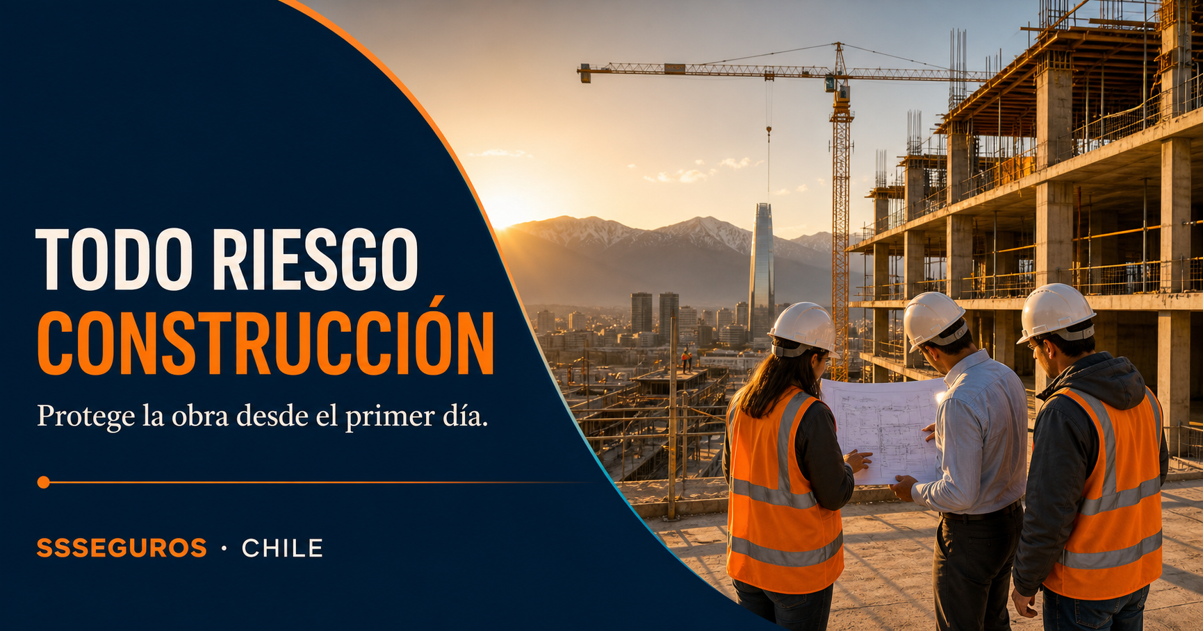 Proyecto de construcción protegido por Seguro Todo Riesgo Construcción SSSEGUROS
